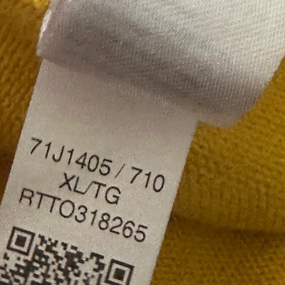 Tommy Hilfiger yellow 1/4 zip pullover - Picture 5 of 6